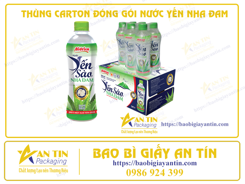 Thùng Carton Đóng Gói Nước Yến Nha Đam: Bảo Vệ Tối Ưu Và Tiết Kiệm Hiệu Quả