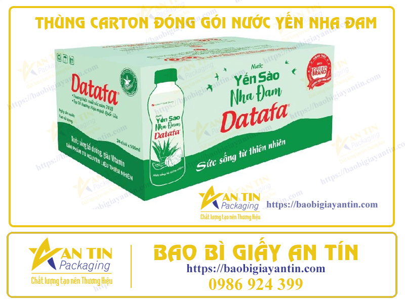 Thùng Carton Đóng Gói Nước Yến Nha Đam: Bảo Vệ Tối Ưu Và Tiết Kiệm Hiệu Quả