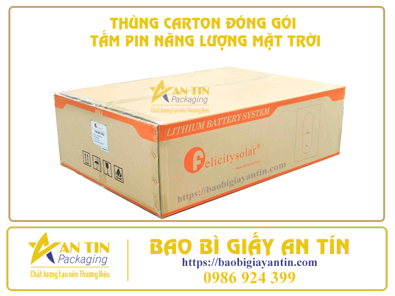Thùng carton đóng gói tấm Pin năng lượng mặt trời An Tín