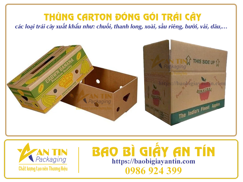 Thùng carton đóng gói trái cây