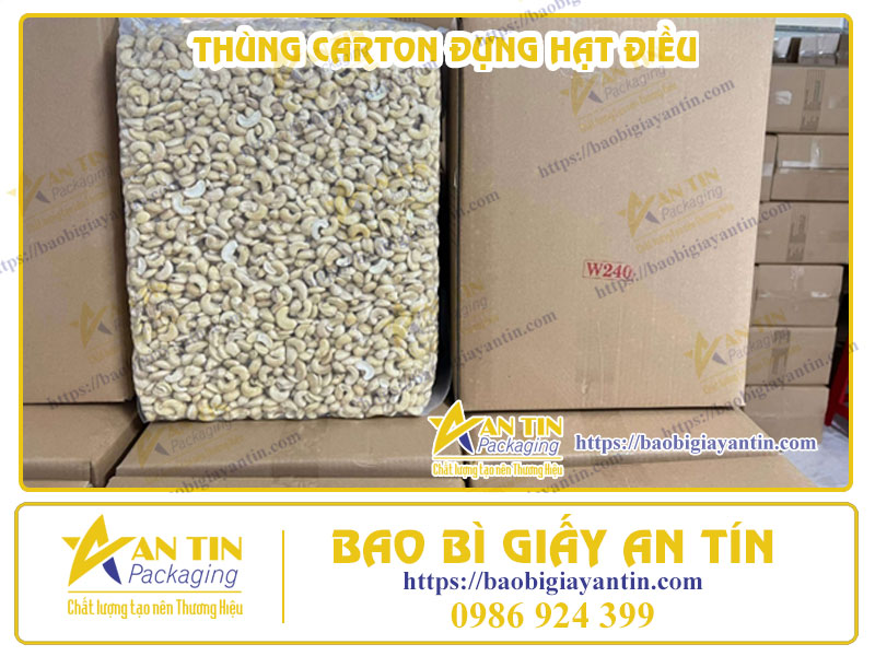 Thùng carton đựng hạt điều - sự lựa chọn thông minh Trong đóng gói và vận chuyển