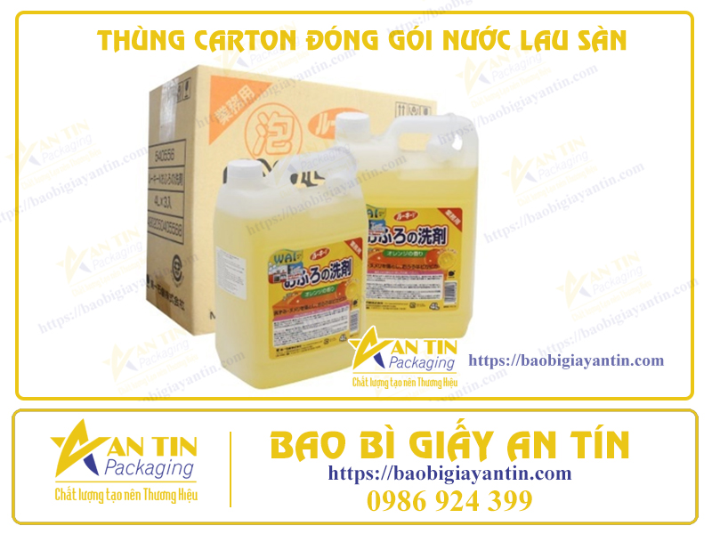 Thùng carton đựng nước lau sàn