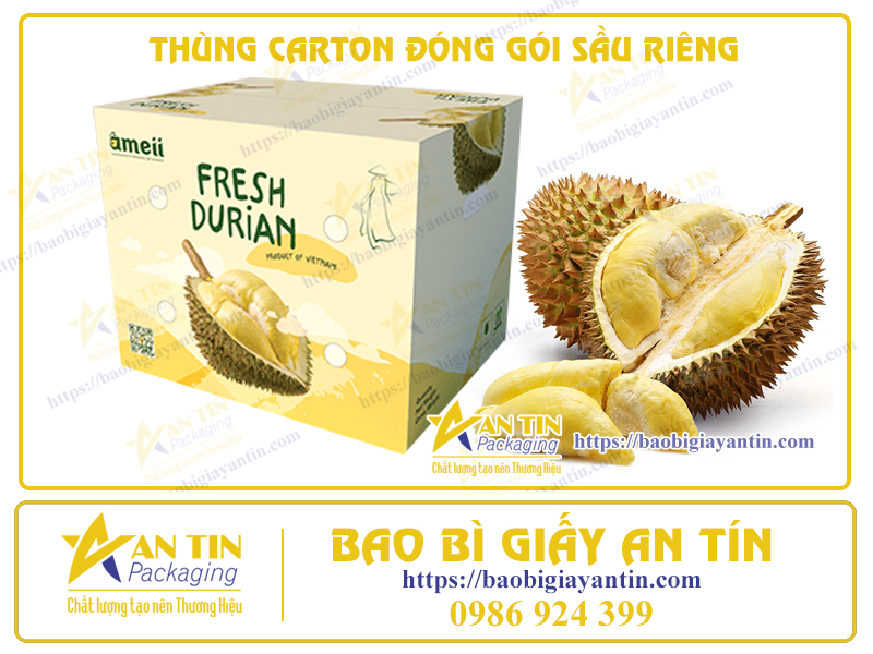 Thùng carton đựng Sầu Riêng chuyên nghiệp An Tín Bình Dương Thùng carton đựng Sầu Riêng chuyên nghiệp An Tín Bình Dương