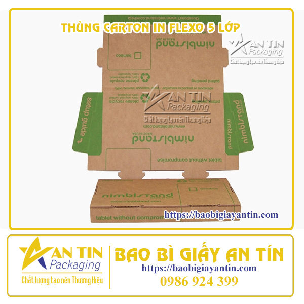 Thùng carton in Flexo 5 lớp Thùng carton in Flexo 5 lớp