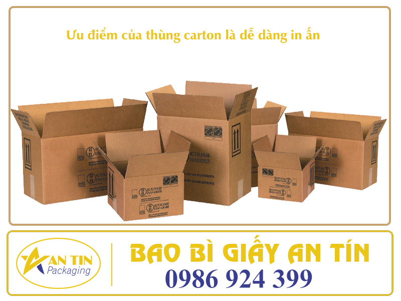 Ưu điểm của thùng carton là dễ dàng in ấn