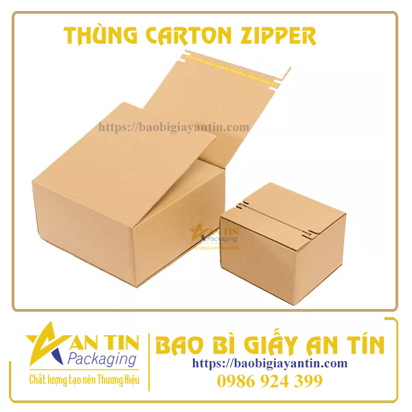 Thùng carton zipper đóng gói thuốc