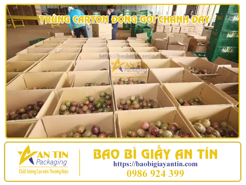 Thùng đóng gói chanh dây xuất khẩu
