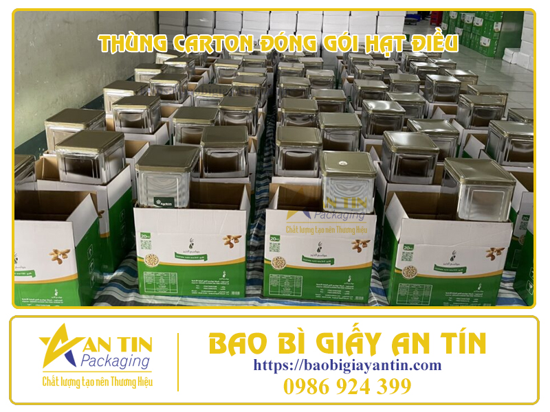 thung giay carton dong goi hat dieu an tin