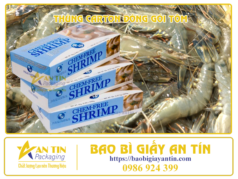 Thùng Giấy carton đóng gói tôm