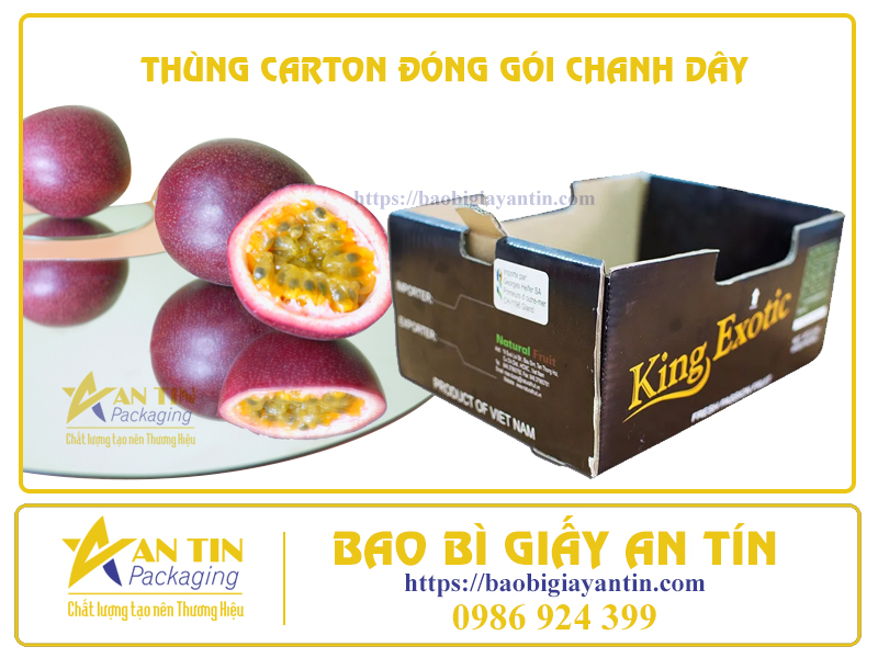 Thùng giấy đóng gói chanh leo