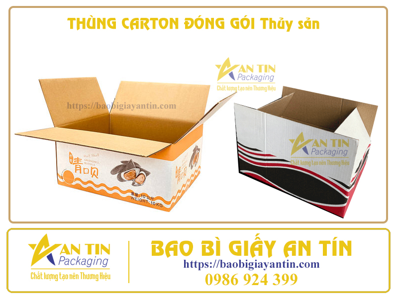 Thùng giấy đóng gói thủy sản