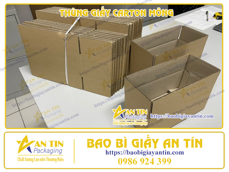 Thùng giấy mỏng carton3 lớp An Tín