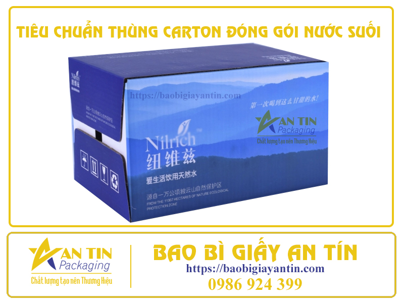 Tiêu chuẩn thùng carton đóng gói nước suối