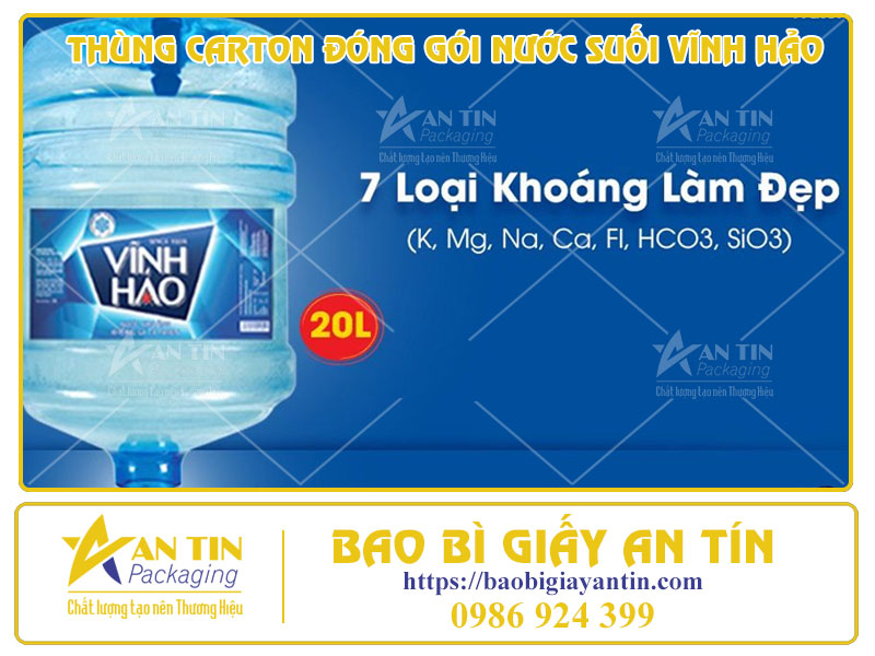 Tìm Hiểu Mẫu Thùng Carton Đóng Gói Nước Suối Vĩnh Hảo