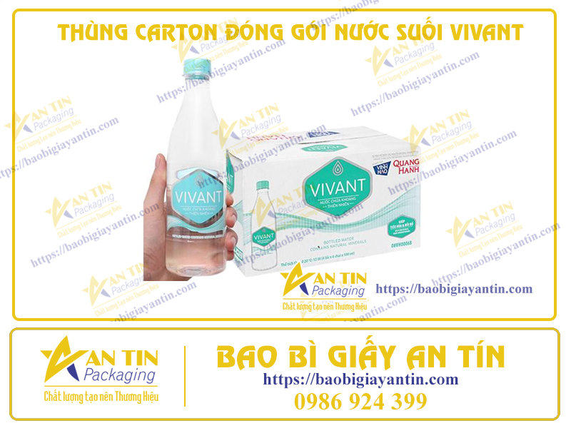 Tìm Hiểu Mẫu Thùng Carton Đóng Gói Nước Suối Vivant 500ml