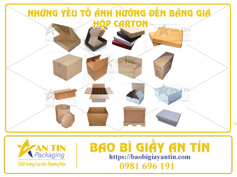 Tìm Hiểu Những Yếu Tố Ảnh Hưởng Đến Bảng Giá Hộp Carton Tại Bình Dương
