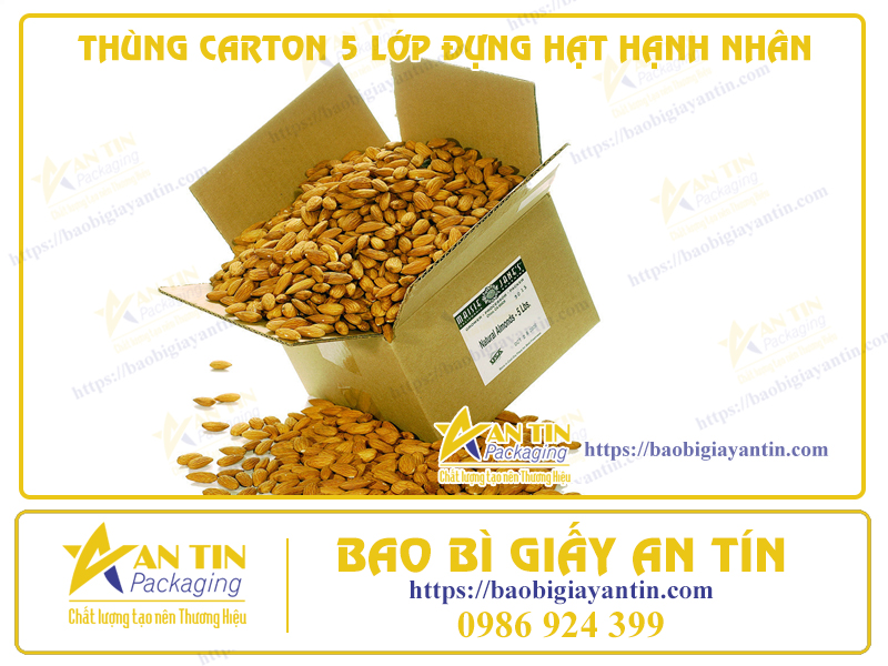 Tìm Hiểu Sản Phẩm Thùng Carton 5 Lớp Cao Cấp Đựng Hạnh Nhân Thành Phẩm