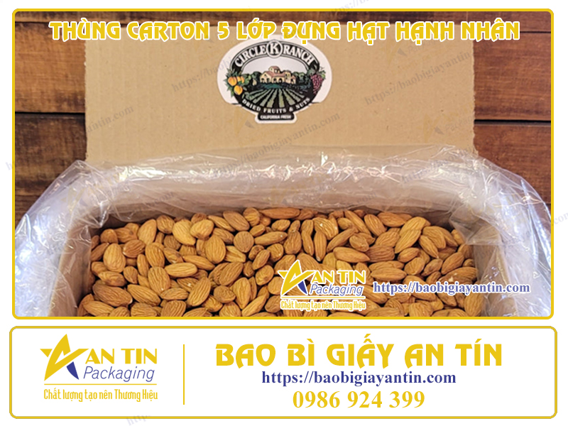Tìm Hiểu Sản Phẩm Thùng Carton 5 Lớp Cao Cấp Đựng Hạnh Nhân Thành Phẩm