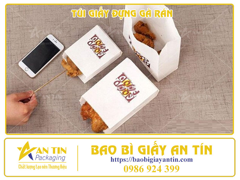 Túi Giấy Đựng Gà Rán In Ấn Độc Đáo - Gói Gọn Hương Vị Thơm Ngon