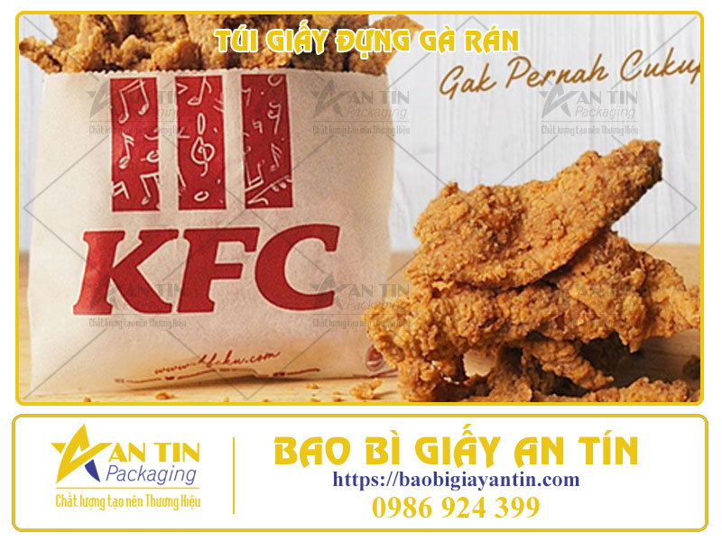 Túi Giấy Đựng Gà Rán In Ấn Độc Đáo - Gói Gọn Hương Vị Thơm Ngon