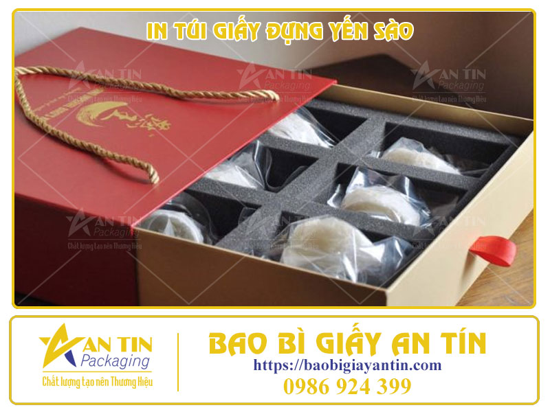 Yến Sào Tươi Ngon Hài Hòa Cùng Bao Bì Tinh Tế - In Túi Giấy Tùy Chỉnh
