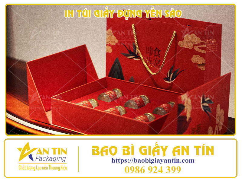 Yến Sào Tươi Ngon Hài Hòa Cùng Bao Bì Tinh Tế - In Túi Giấy Tùy Chỉnh