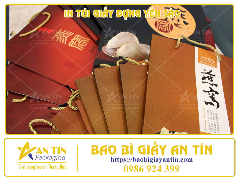 Yến Sào Tươi Ngon Hài Hòa Cùng Bao Bì Tinh Tế - In Túi Giấy Tùy Chỉnh