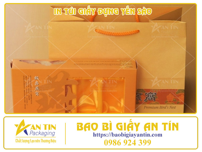 Yến Sào Tươi Ngon Hài Hòa Cùng Bao Bì Tinh Tế - In Túi Giấy Tùy Chỉnh