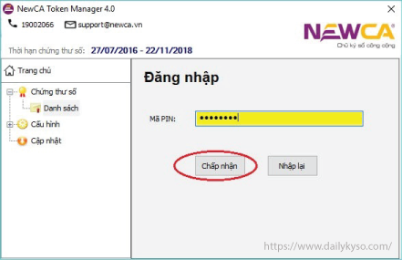 Nhập mật khẩu kiểm tra thời hạn chữ ký số Nhập mật khẩu kiểm tra thời hạn chữ ký số