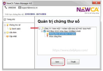 Kiểm tra thời hạn sử dụng chứng thư số Kiểm tra thời hạn sử dụng chứng thư số