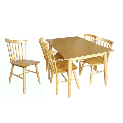 Bàn ăn gỗ 4 ghế song tiện