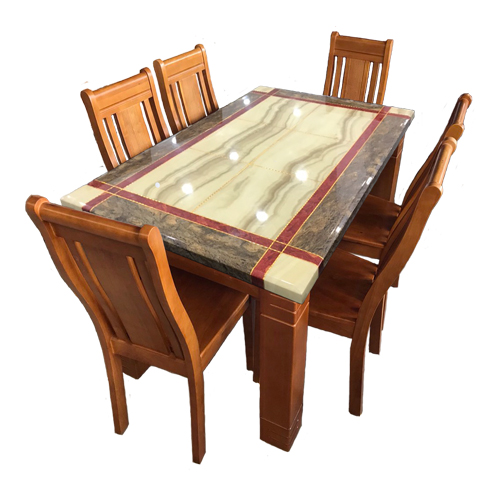 Bàn ăn mặt đá 4 ghế MD10