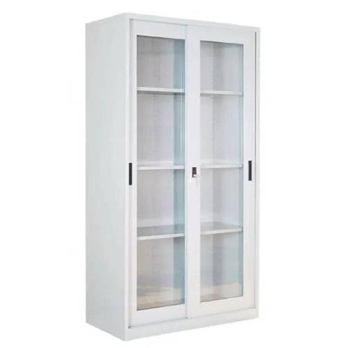 Tủ hồ sơ cao cánh trượt kính rộng 0.9m, 3 kệ