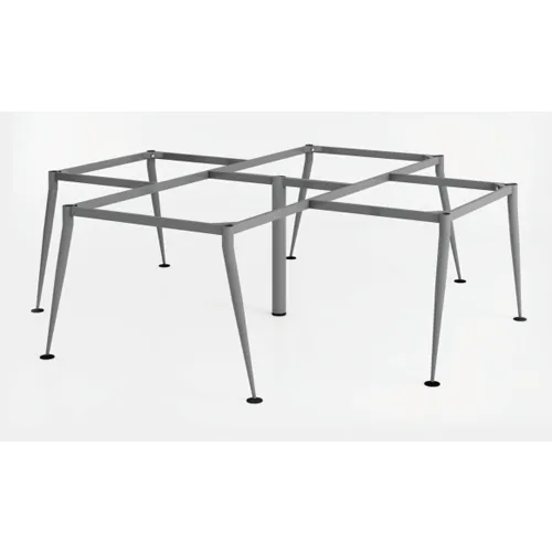 Cụm chân bàn sắt 4 chổ ngồi chân Cone 1 tầng G4C1