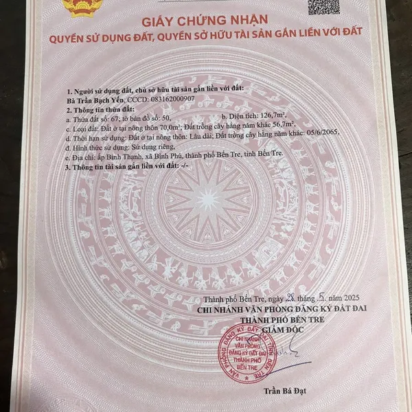 [5-88] TTC🔥🔥Bán nền đẹp  2 mặt tiền hẻm  gần nhà xe Thuận Hưng Bình Phú. ( Nay là Phường Bến Tre _ Vĩnh Long )