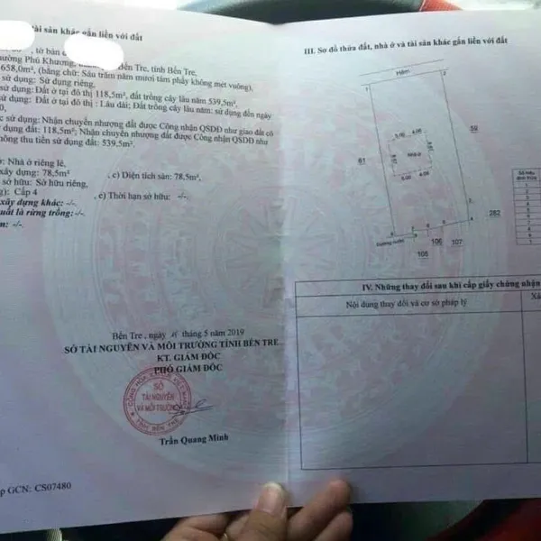 [4-13] 🔥🔥Chủ đang cần bán gấp,vị trí ngay trung tâm Phú Khương TP Bến Tre 