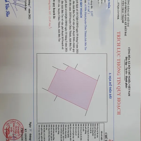 TTC [423] Đất Mặt Tiền 173 Hữu Định Châu Thành CẦN RA GẤP GẤP 