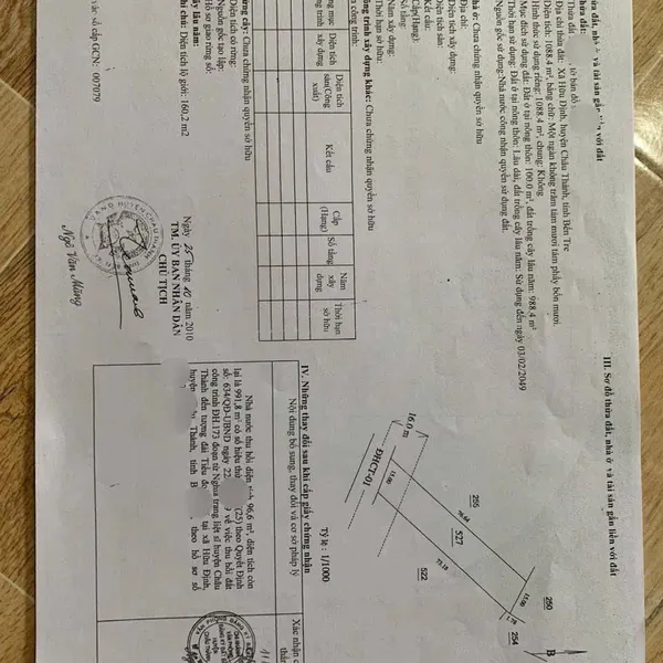 [5-31] TTC🔥🔥Giá: 6 tỷ 500tr GIẢM còn: 5 tỷ 500tr … ➖Mặt Tiền 173 cũ - xã Hữu Định - Châu Thành - Bến Tre