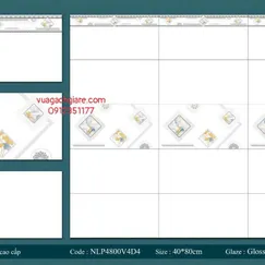 Gạch Men 40x80 Ốp Tường Giá Rẻ trắng trơn 4800V4
