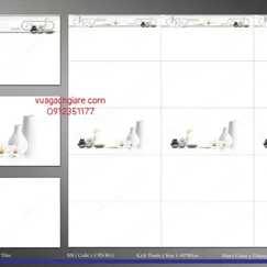 Gạch Men 40x80 Ốp Tường Giá Rẻ trắng vân khói 4811V