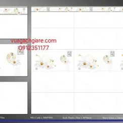 Gạch Men 40x80 Ốp Tường Giá Rẻ trắng vân khói 4805V