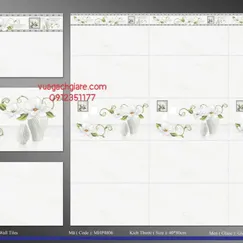 Gạch Men 40x80 Ốp Tường Giá Rẻ trắng vân khói 4806V