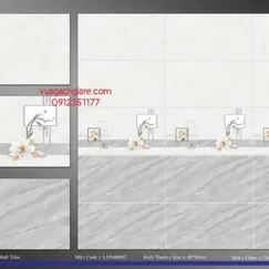 Gạch Men 40x80 Ốp Tường Giá Rẻ xám vân đá 48002