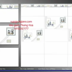 Gạch Men Ốp Tường 40x80 trắng trơn MHP48000