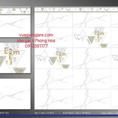 Gạch Men Ốp Tường 40x80 trắng vân khói CL4832