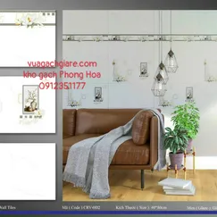 Gạch Men Ốp Tường 40x80 trắng vân khói CRV4802
