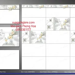 Gạch Men Ốp Tường 40x80 trắng vân khói MHP48001