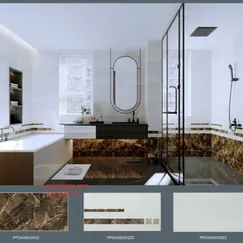 Gạch Đá 40x80 Ốp Tường CMC Giá Rẻ nâu vân đá PPD4080013S2