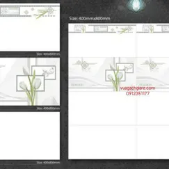 Gạch Đá 40x80 Ốp Tường Giá Rẻ trắng trơn 40800