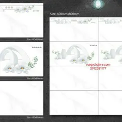 Gạch Đá 40x80 Ốp Tường Giá Rẻ trắng vân khói 48901